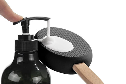 Back and Foot Lotion Applicator with 4 Replacement Pads Sunscreen Applicator Tool - Black V1263-JX-6515-1