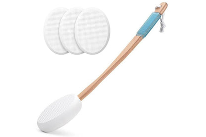 Back and Foot Lotion Applicator with 4 Replacement Pads Sunscreen Applicator Tool - White V1263-JX-6515-2
