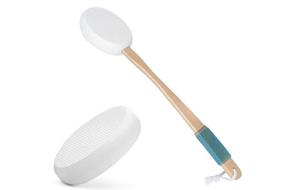 Back and Foot Lotion Applicator with 4 Replacement Pads Sunscreen Applicator Tool - White V1263-JX-6515-2