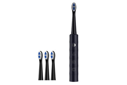 Electric Toothbrush for Adults Powerful Sonic Toothbrush 6 Modes with 4 Replacement Brush Heads - Black V1263-JX-6519-1