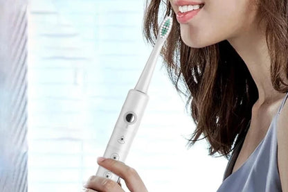 Electric Toothbrush for Adults Powerful Sonic Toothbrush 6 Modes with 4 Replacement Brush Heads - White V1263-JX-6519-3