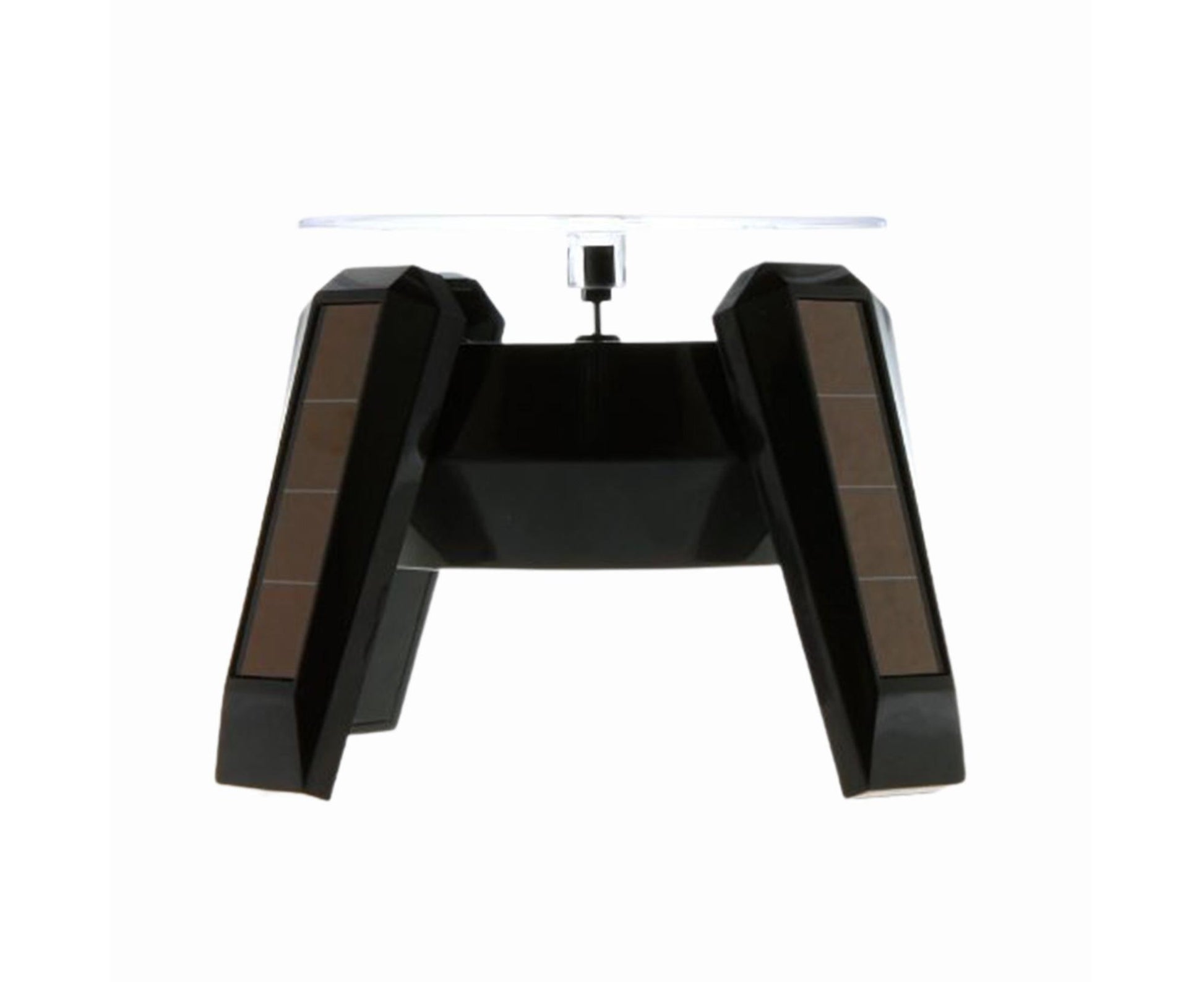 360-Degree Rotating Solar Display Stand Turntable Phone Holder with LED Light-White V1263-JX-652