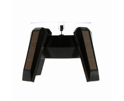 360-Degree Rotating Solar Display Stand Turntable Phone Holder with LED Light-White V1263-JX-652