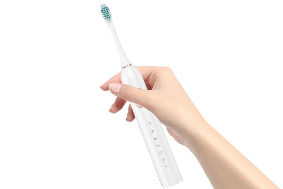 22000 VPM Electric Toothbrush for Adults with 10 Brush Heads and 6 Modes Toothbrush Sets - White V1263-JX-6521-1
