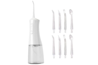Cordless Rechargeable Portable Water Flosser for Teeth Gums Braces Care and Travel with 8 Flossing Tips V1263-JX-6522