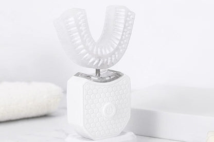 Rechargeable U-Shaped Electric Toothbrush Set for Daily Oral Care - White V1263-JX-6524-1