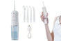 Cordless Portable Electric Water Flosser Teeth Cleaner Floss Irrigator With 4 Jet Tips - White V1263-JX-6528-2