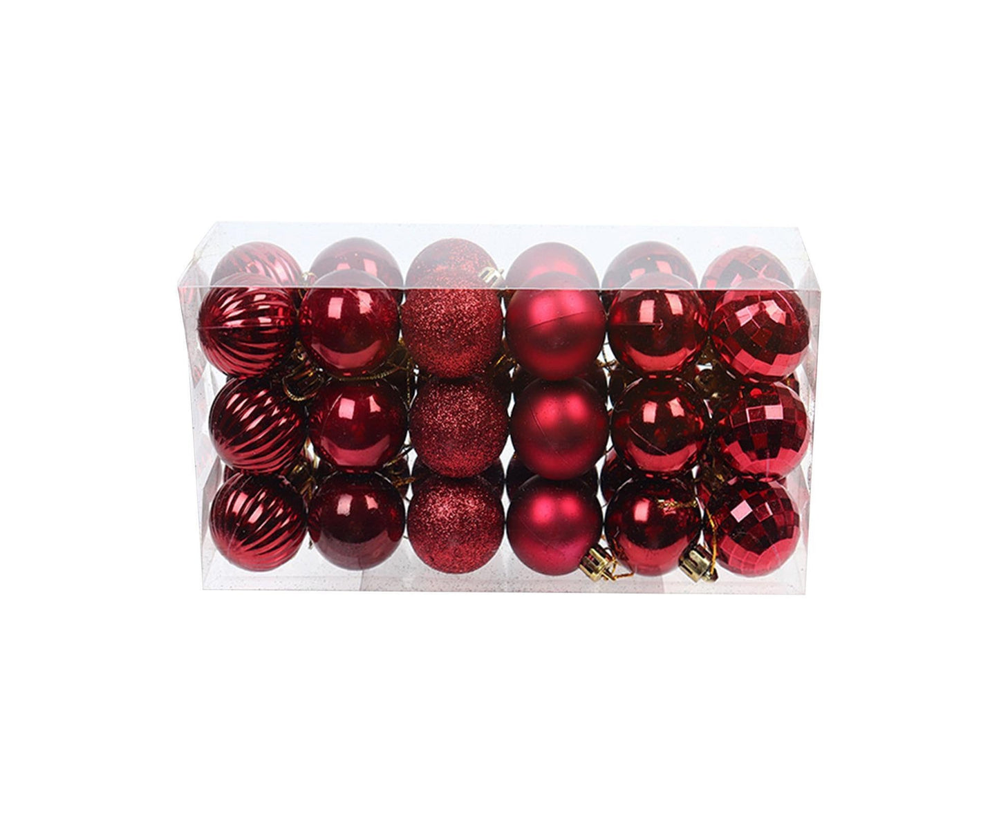 Shatterproof Xmas Ball-Wine Red V1263-JX-653