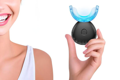 Portable Teeth Whitening Kit with Blue Light Technology - Black V1263-JX-6533-1
