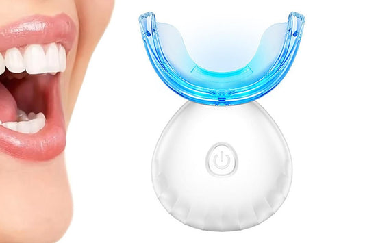 Portable Teeth Whitening Kit with Blue Light Technology - White V1263-JX-6533-2