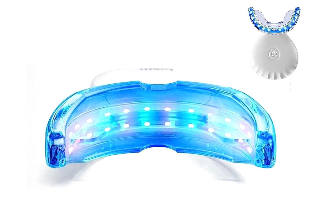 Portable Teeth Whitening Kit with Blue Light Technology - White V1263-JX-6533-2