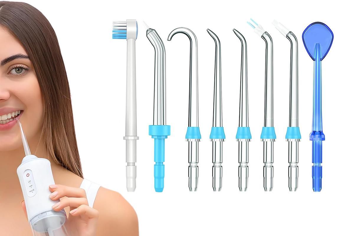 8-Piece Nozzle Set For Waterpik Water Flosser And Dental Flosser V1263-JX-6534