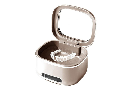 Ultrasonic Retainer Cleaner Machine 50kHz Ultrasonic Dentures Cleaner for Night Guards Braces Aligner V1263-JX-6538-2
