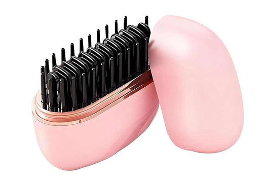 Mini Hair Straightener Rechargeable Wireless Portable Hair Comb for Women - Pink V1263-JX-6544-2