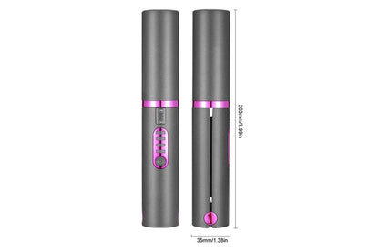 Cordless Hair Straightener and Curler 2 in 1 Mini Ceramic Flat Iron for Travel V1263-JX-6547