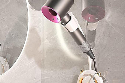 Hands-Free Hair Dryer Holder Adjustable Lazy Bracket -White-gold V1263-JX-6548-1