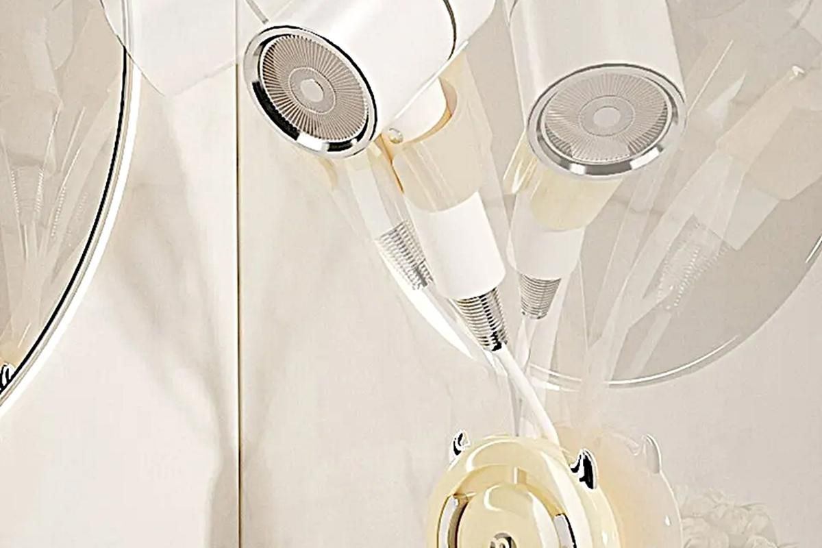 Hands-Free Hair Dryer Holder Adjustable Lazy Bracket -Yellow-silver V1263-JX-6548-3