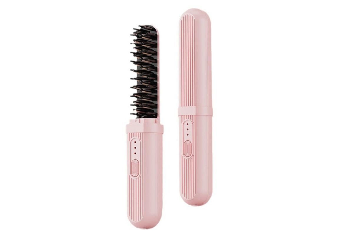 Hair Straightening Comb Negative Ion Heated Straightener Brush Curler V1263-JX-6549