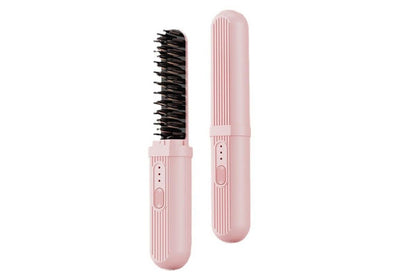 Hair Straightening Comb Negative Ion Heated Straightener Brush Curler V1263-JX-6549
