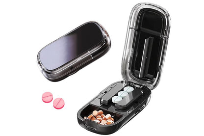 Pill Cutter Pill Splitter for Small and Tiny Pills 1/2 Adjustable Pill Organizer - Black 1/2 Pill Cutter V1263-JX-6550-1