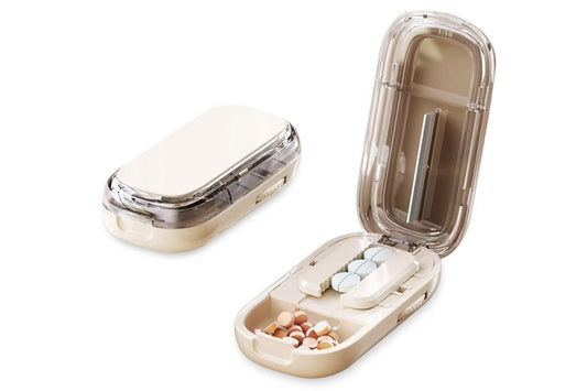 Pill Cutter Pill Splitter for Small and Tiny Pills 1/2 Adjustable Pill Organizer - Beige 1/2 Pill Cutter V1263-JX-6550-3