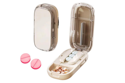 Pill Cutter Pill Splitter for Small and Tiny Pills 1/2 Adjustable Pill Organizer - Beige 1/2 Pill Cutter V1263-JX-6550-3