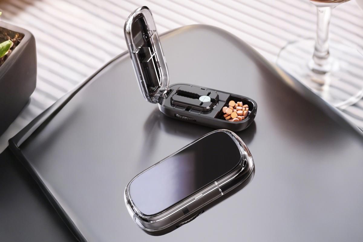 Pill Cutter Pill Splitter for Small and Tiny Pills 1/2 Adjustable Pill Organizer - Black 1/2 and 1/4 Pill V1263-JX-6550-4