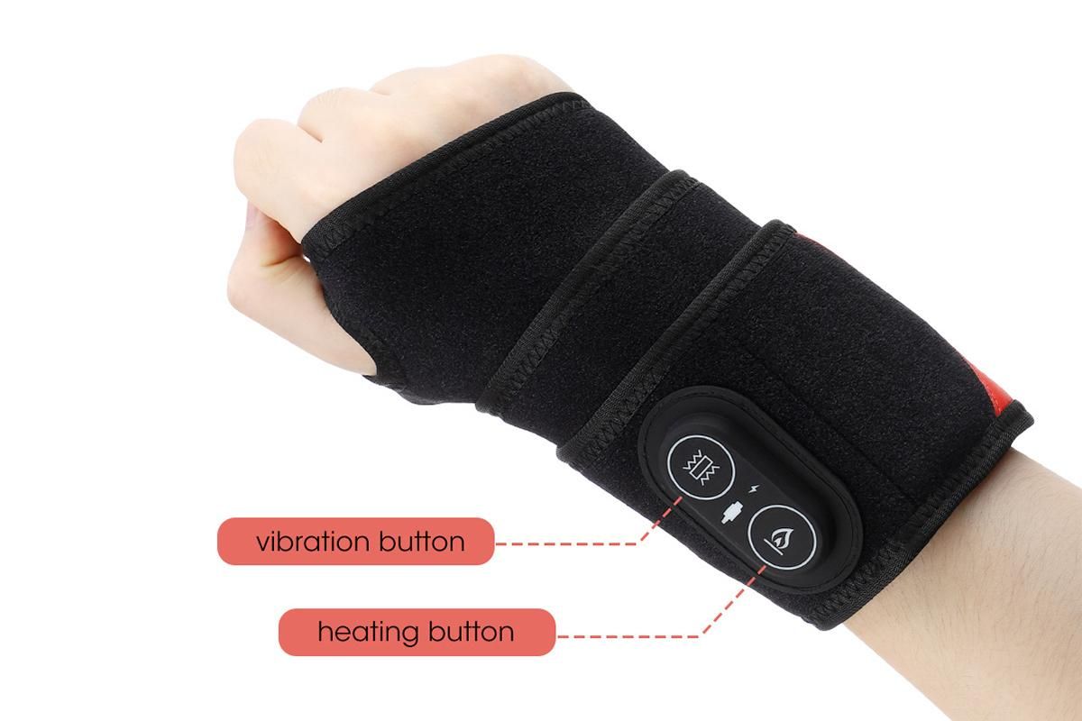Wireless Hot Compress Wrist Massager Hand Heating Wrap with 3 Temperature Settings V1263-JX-6551
