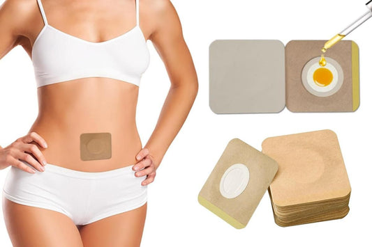 100PCS Disposable Castor Oil Patches Self-Adhesive Castor Oil Pack Belly Wrap for Waist Back Neck Arm V1263-JX-6556