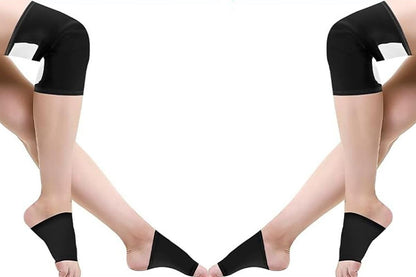9Pcs Castor Oil Pack Kit Compress Reusable Wrap Belt Inflammation Toxin Remover Set -Black V1263-JX-6559-1