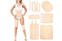 9Pcs Castor Oil Pack Kit Compress Reusable Wrap Belt Inflammation Toxin Remover Set -Nude V1263-JX-6559-2