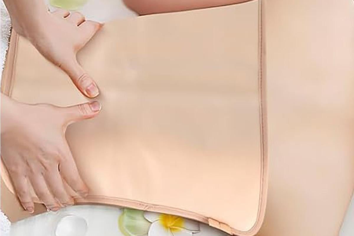 9Pcs Castor Oil Pack Kit Compress Reusable Wrap Belt Inflammation Toxin Remover Set -Nude V1263-JX-6559-2