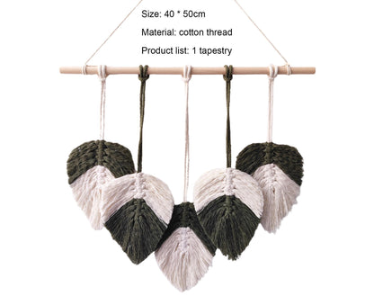 Bohemia Macrame Wall Hanging-Atrovirens V1263-JX-656