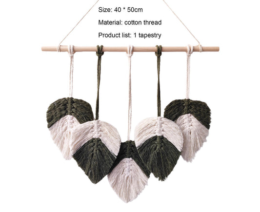 Bohemia Macrame Wall Hanging-Atrovirens V1263-JX-656