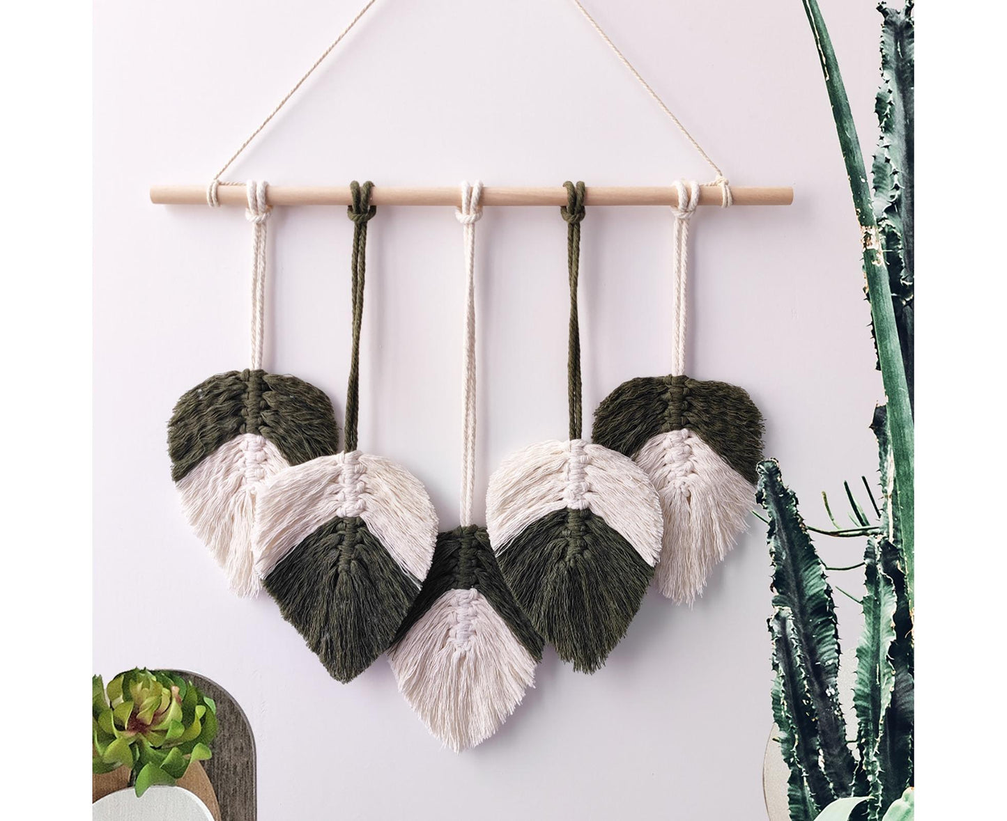 Bohemia Macrame Wall Hanging-Atrovirens V1263-JX-656