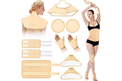 10PCS Castor Oil Pack Wraps Reusable Adjustable Elastic Straps for Neck Shoulder Chest Waist Knee Feet V1263-JX-6566