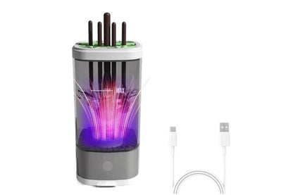 Electric Makeup Brush Cleaner and Dryer Machine Automatic Brush Super Fast Cleaning Tool -Grey V1263-JX-6567-1
