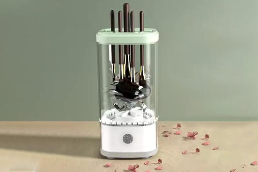 Electric Makeup Brush Cleaner and Dryer Machine Automatic Brush Super Fast Cleaning Tool -White V1263-JX-6567-2