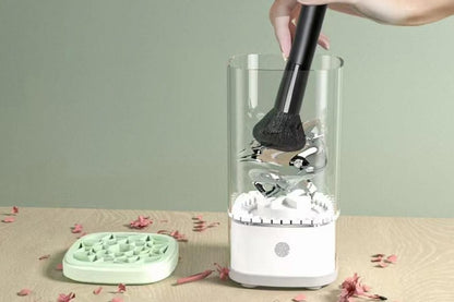 Electric Makeup Brush Cleaner and Dryer Machine Automatic Brush Super Fast Cleaning Tool -White V1263-JX-6567-2