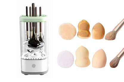 Electric Makeup Brush Cleaner and Dryer Machine Automatic Brush Super Fast Cleaning Tool -White V1263-JX-6567-2