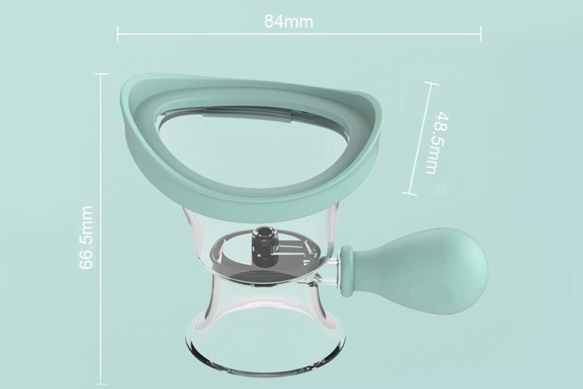 Manual Air Pressure Eye Cleaning Cup Clear Silicone Eye Cup -Blue V1263-JX-6569-1