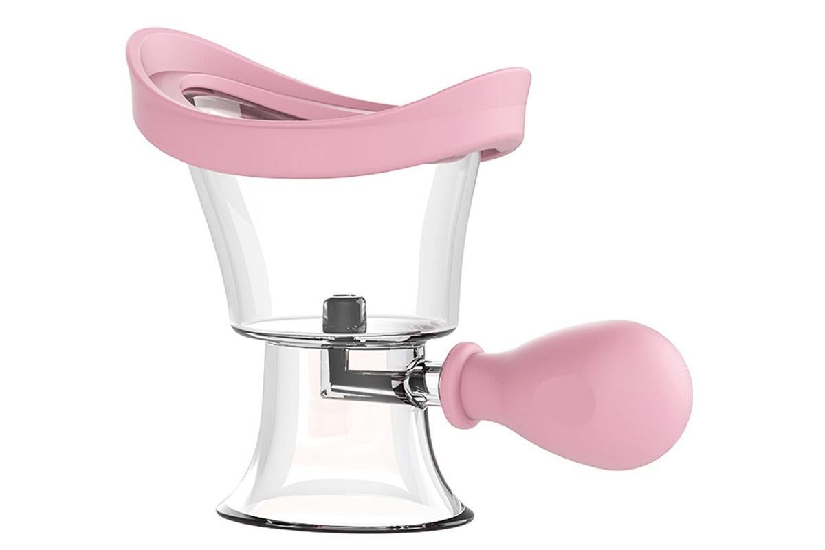 Manual Air Pressure Eye Cleaning Cup Clear Silicone Eye Cup -Pink V1263-JX-6569-2