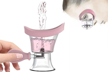 Manual Air Pressure Eye Cleaning Cup Clear Silicone Eye Cup -Pink V1263-JX-6569-2