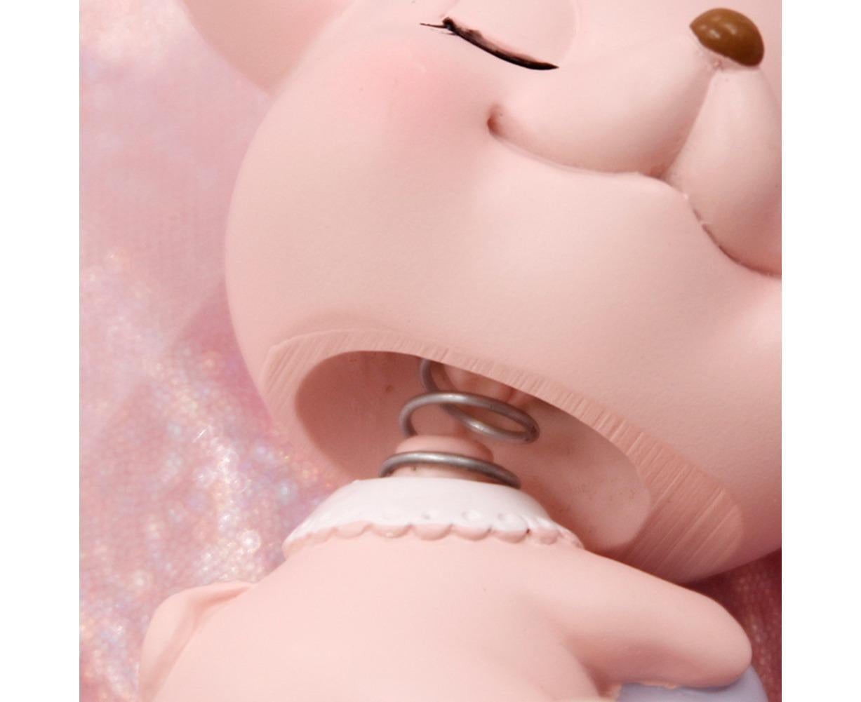 Resin Cartoon Nodding Mouse Car Dashboard Bedside Ornament 2020 New Year Gift-Blue V1263-JX-657