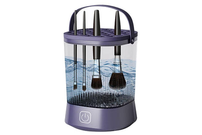 Water-Resistant Electric Makeup Brush Cleaner Automatic Brush Cleaner Dryer Tool -Purple V1263-JX-6577-1