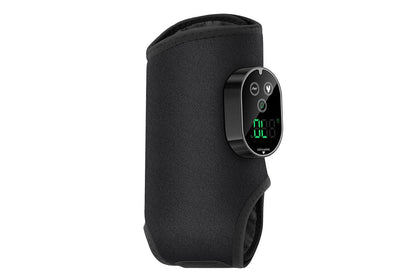 Electric Foot Ankle Massager Joint Pain Relief Heating Vibration Hot Compress - Black V1263-JX-6581-2