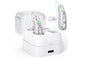 Smart Noise Reduction BTE Hearing Aid with Charging Case Rechargeable Sound Amplifier - Silver V1263-JX-6588-1