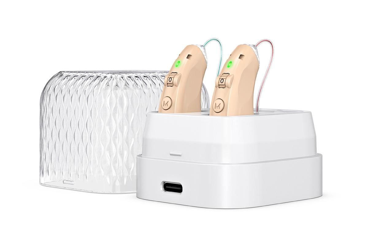 Smart Noise Reduction BTE Hearing Aid with Charging Case Rechargeable Sound Amplifier - Cuticolor V1263-JX-6588-2
