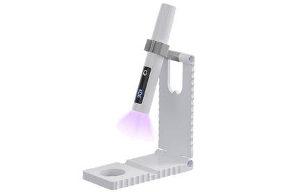 Portable Touch Nail Lamp - Cordless Mini LED Gel Curing UV Light with Timer - White V1263-JX-6601-1