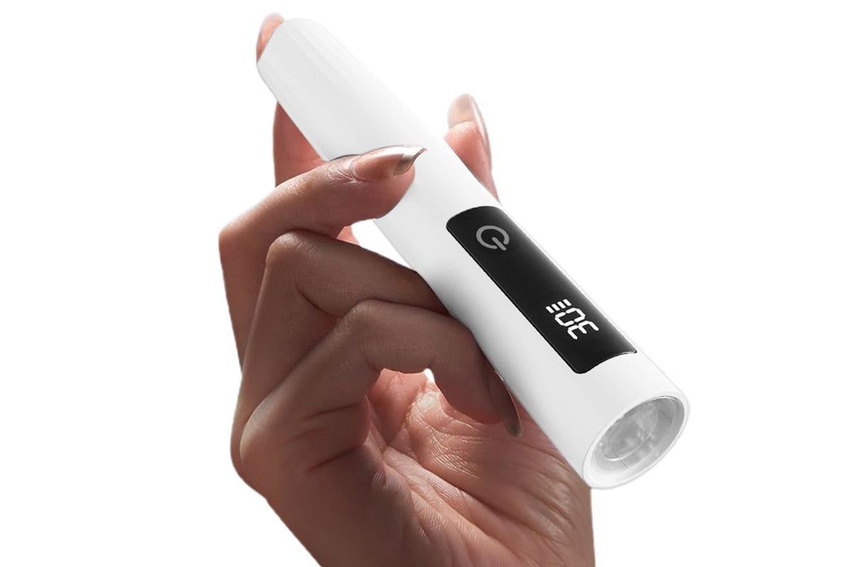 Portable Touch Nail Lamp - Cordless Mini LED Gel Curing UV Light with Timer - White V1263-JX-6601-1